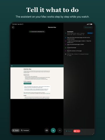Tell it what to do on iPad